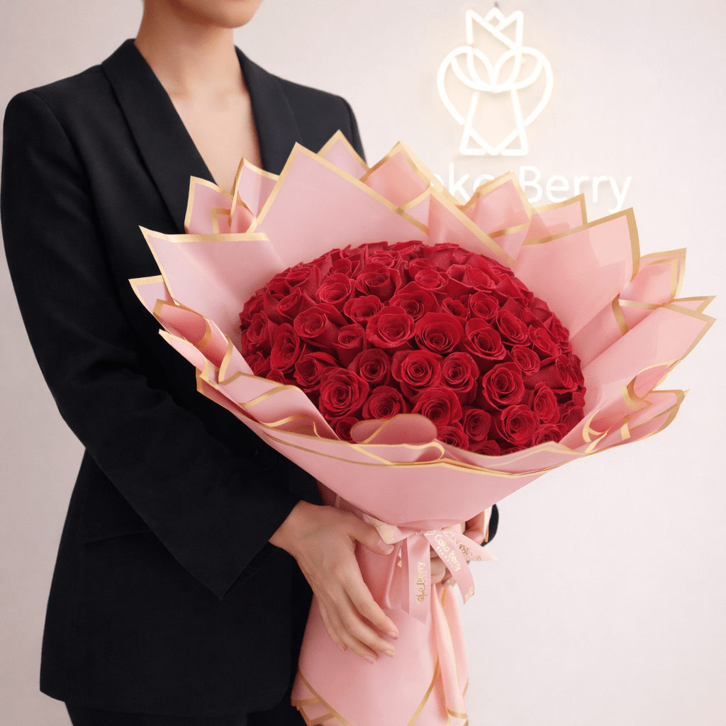 Ramo Buchon 75 Red roses