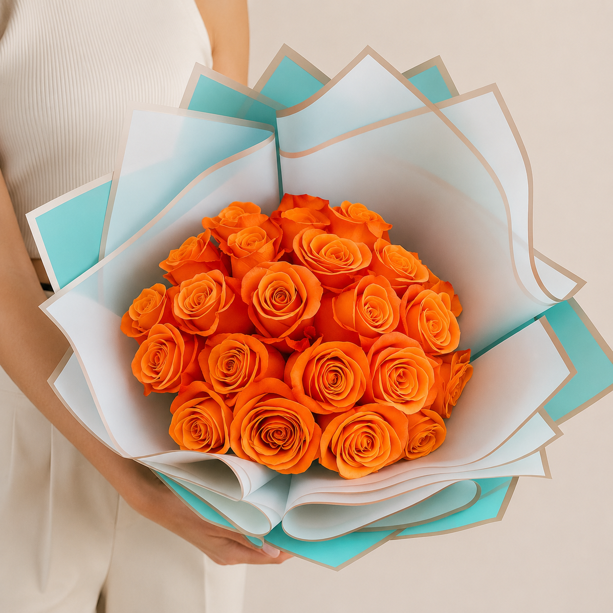 Ramo Buchon 25 Orange roses