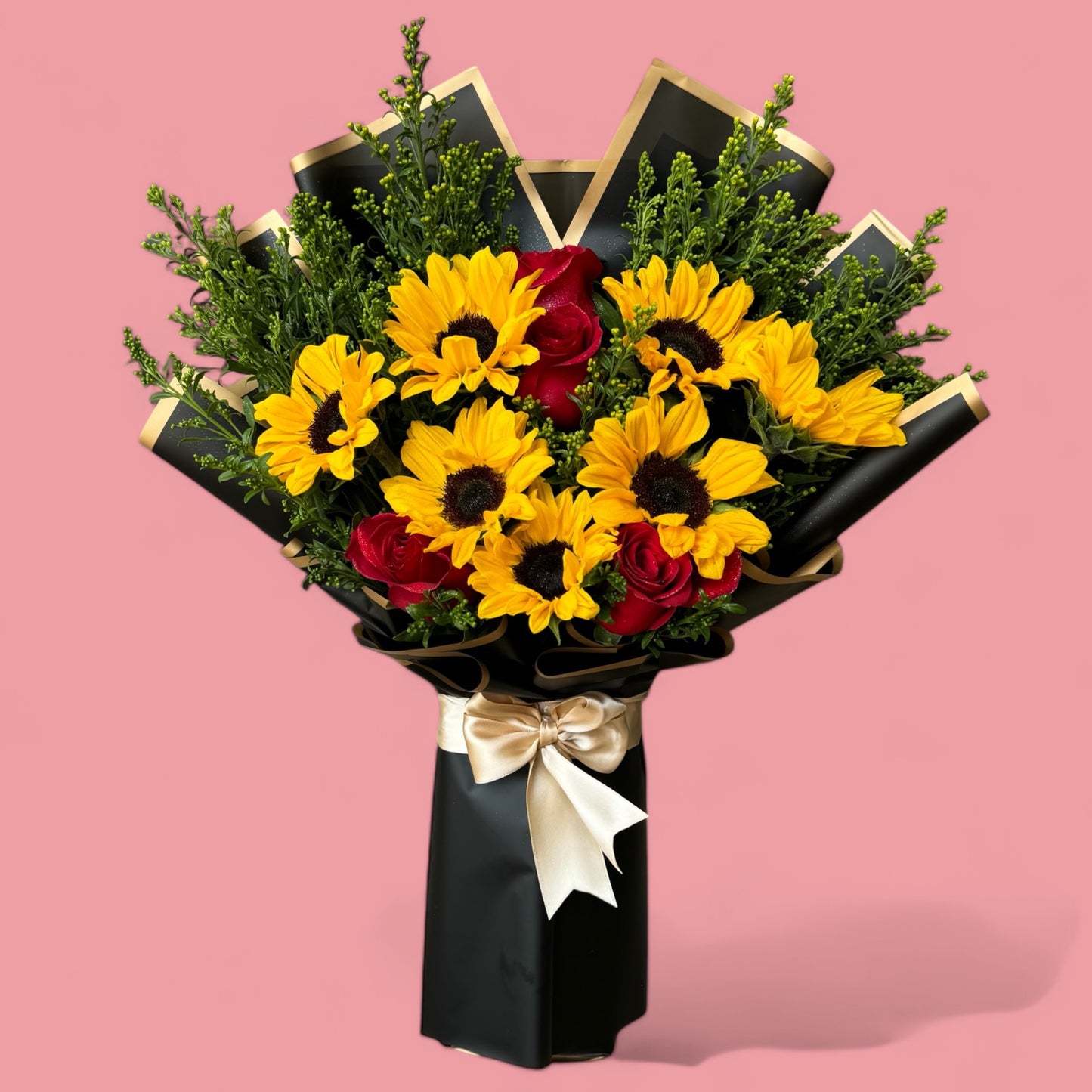 Korean Roses & Sunflowers bouquet