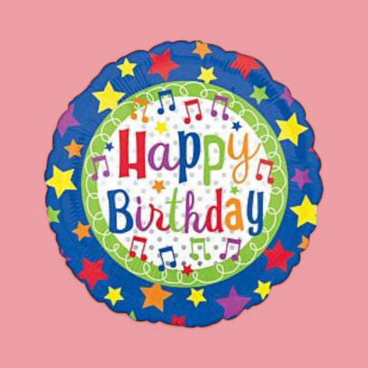 Happy Birthday Music - Small 17"