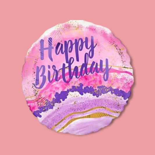 Happy Birthday Marble - Small 17"