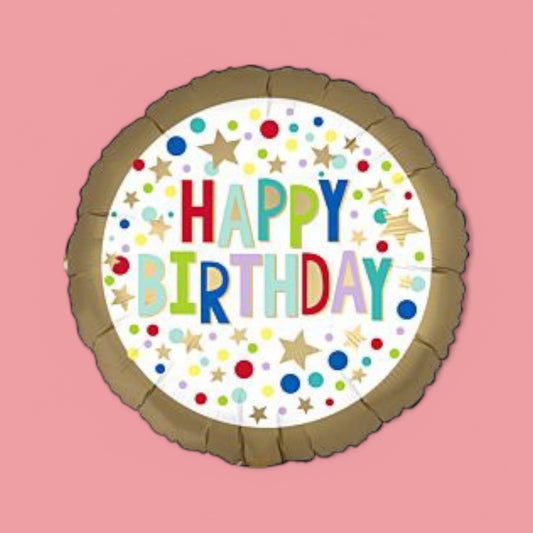 Gold Birthday - Small 17"