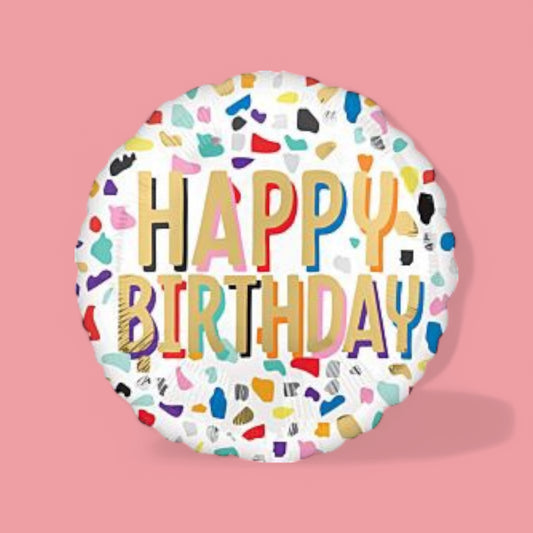 Happy Confetti Birthday - Small 17"
