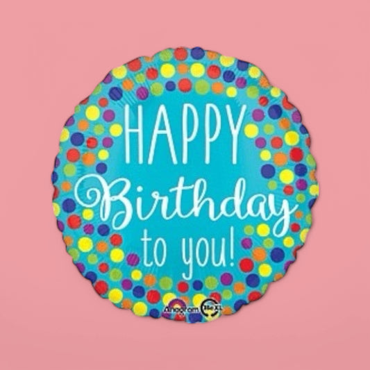 Happy Birthday To You Dots  - Small 17"