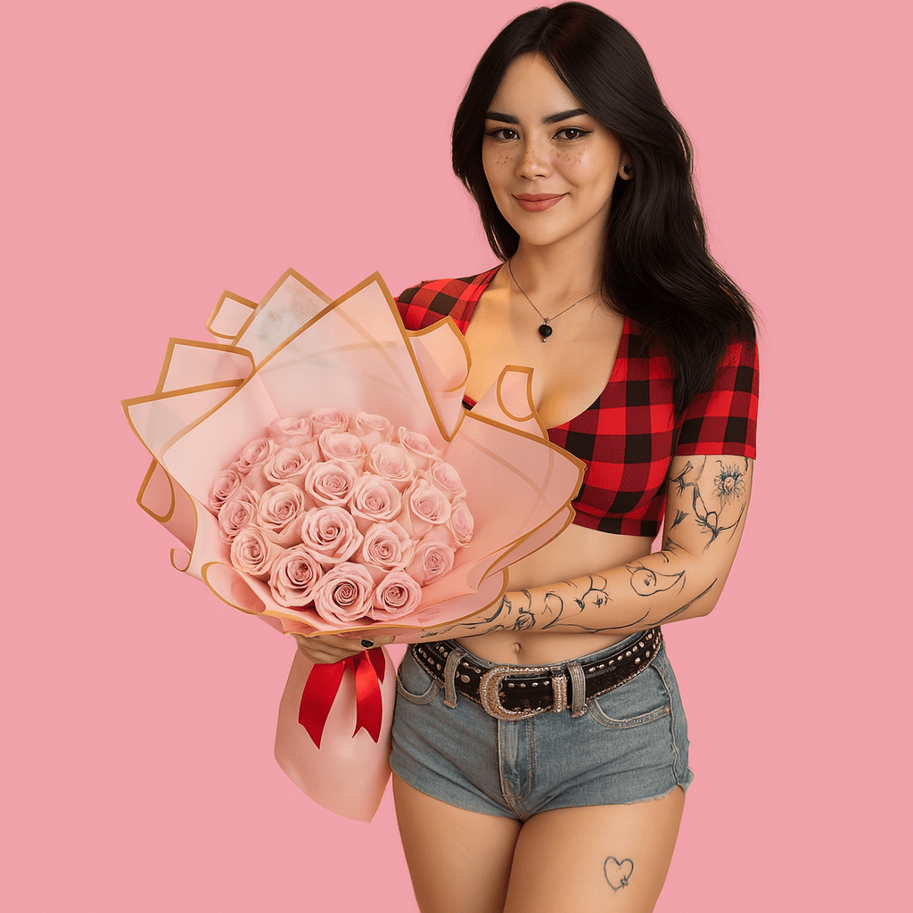Ramo Buchon Pink roses