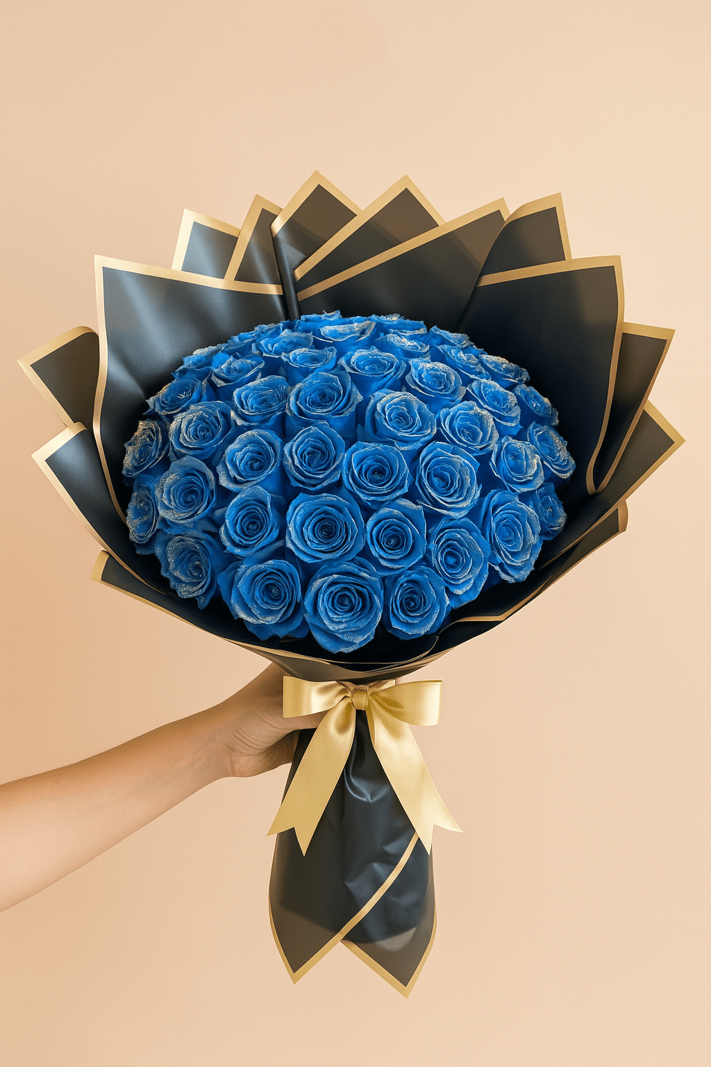 Ramo Buchon Blue Roses
