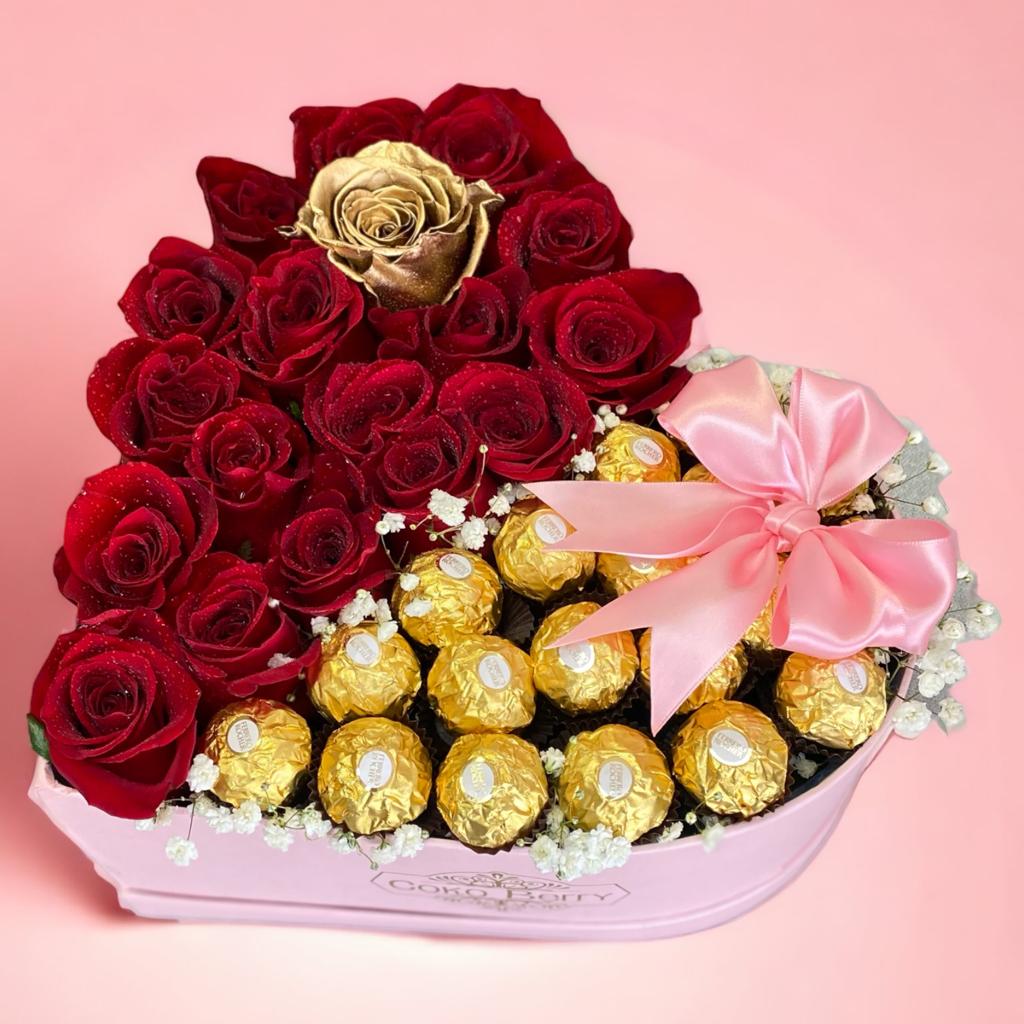 Roses And Chocolates Heart
