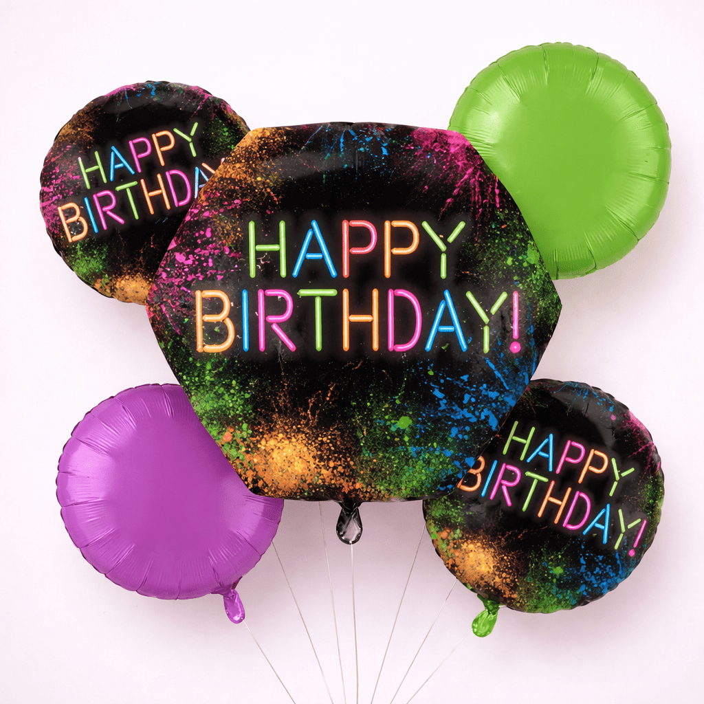 Happy Birthday Neon Balloons #35