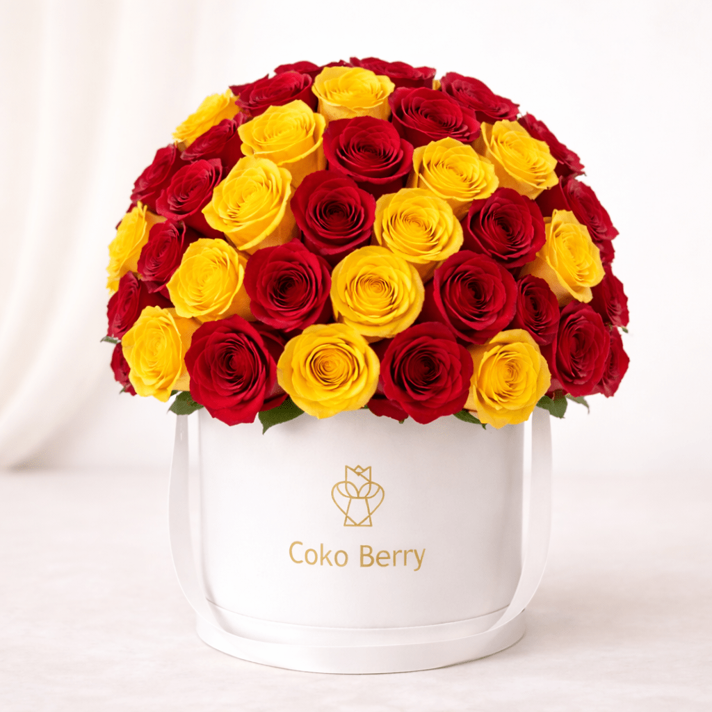 Yellow and Red Roses Dome