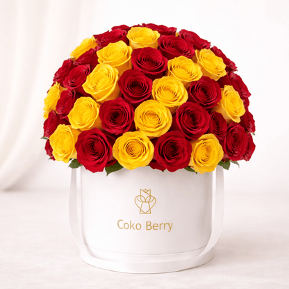 Yellow and Red Roses Dome