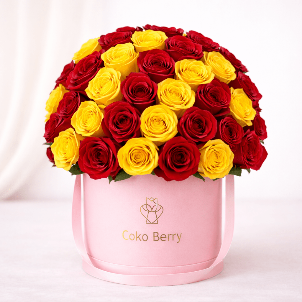 Yellow and Red Roses Dome