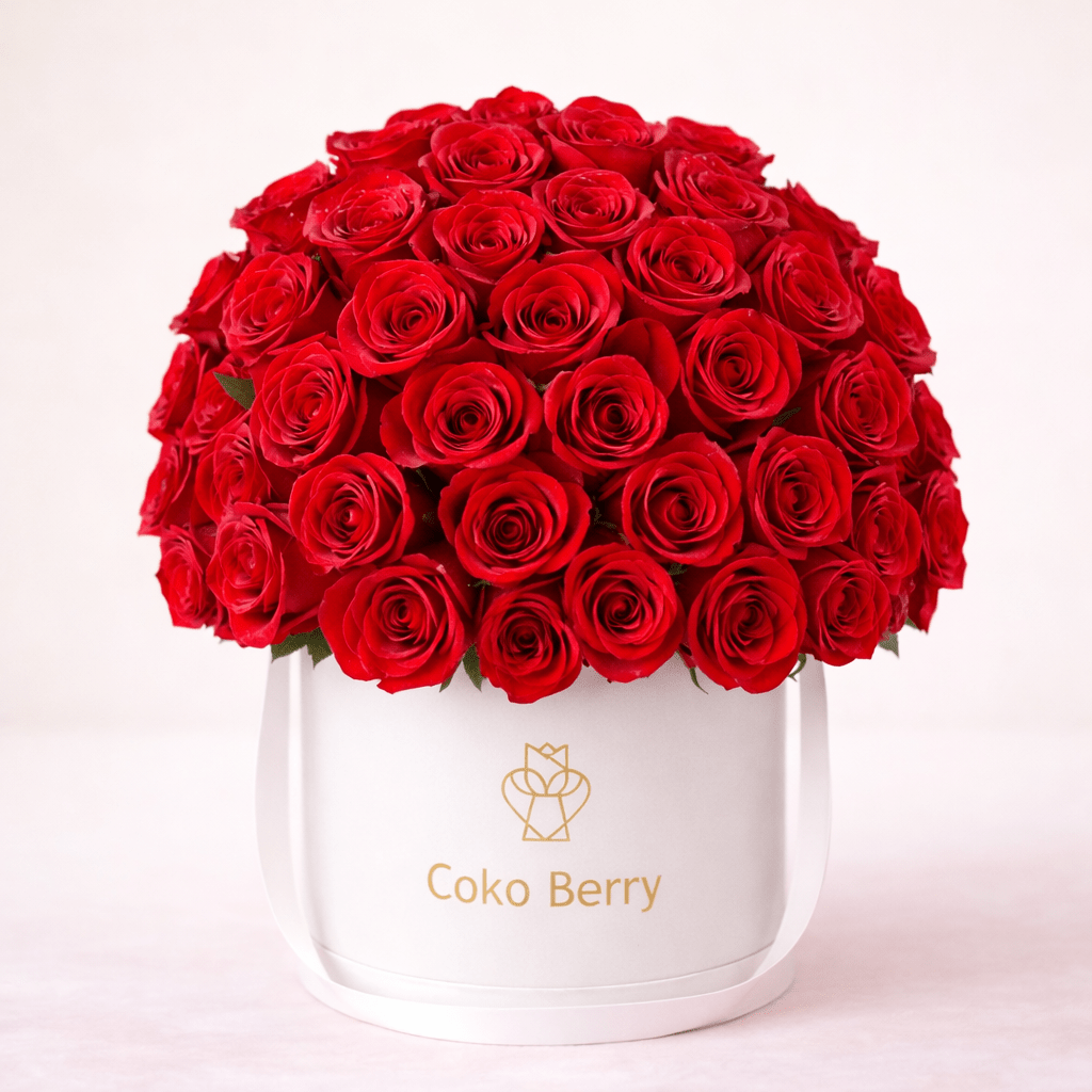 Romantic Red Rose Dome Box