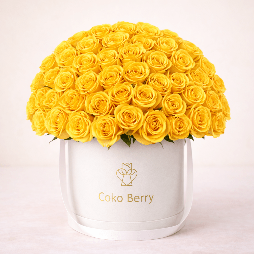 Special Yellow Roses Dome Box