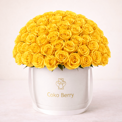 Special Yellow Roses Dome Box