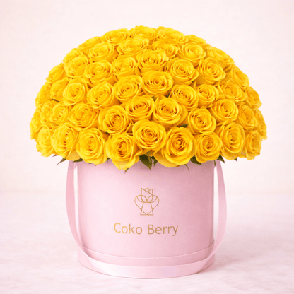Special Yellow Roses Dome Box