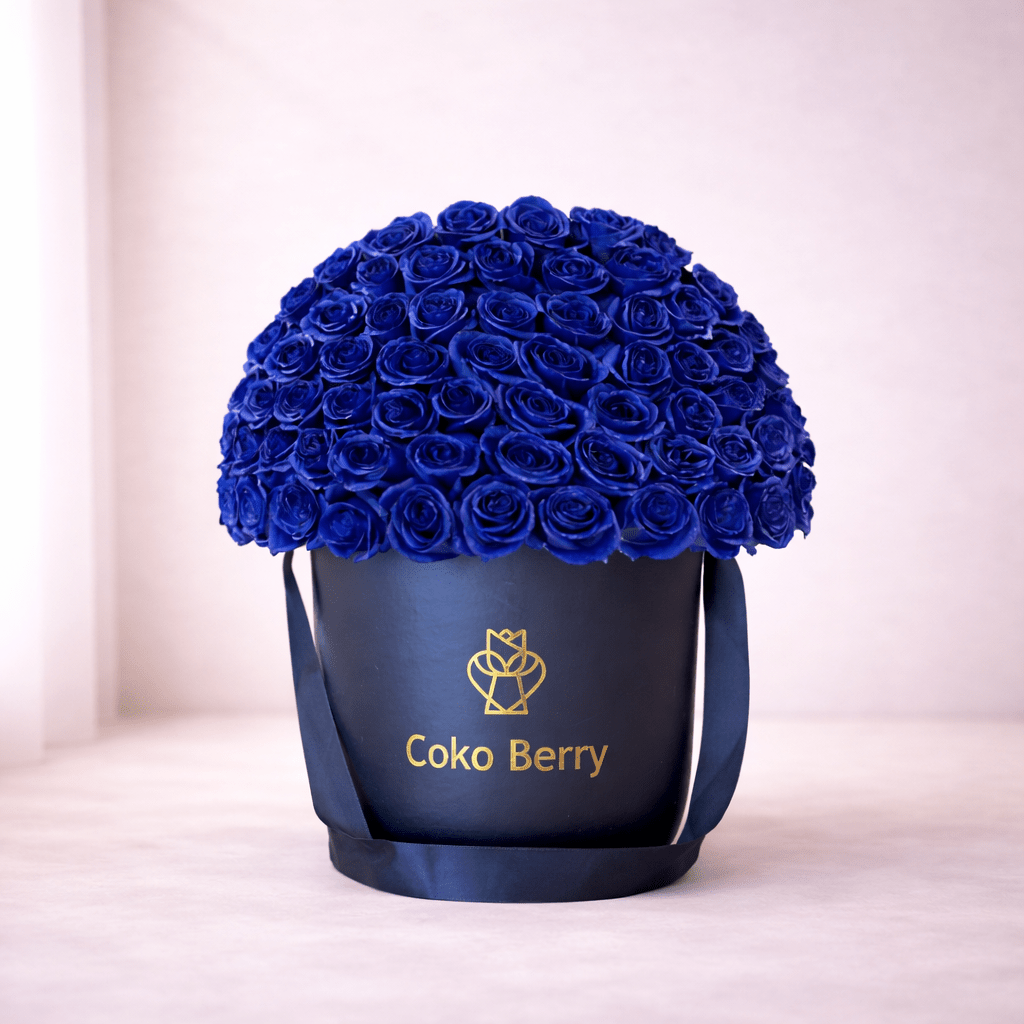 Special Blue Roses Dome Box