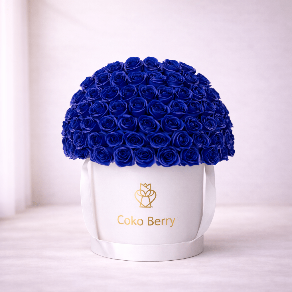 Special Blue Roses Dome Box