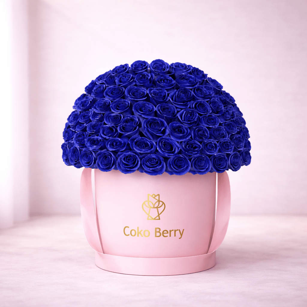 Special Blue Roses Dome Box