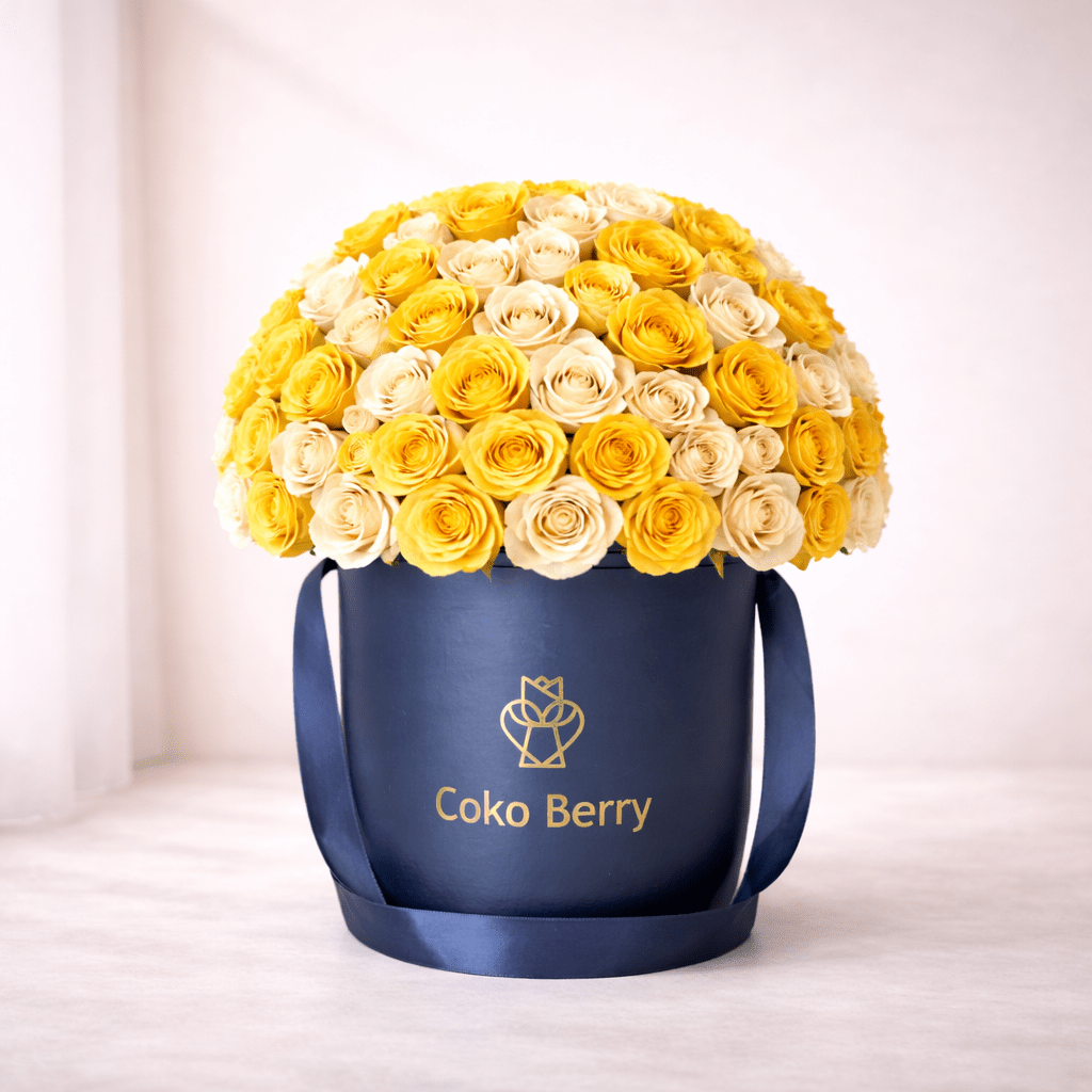 Yellow and White Roses Dome