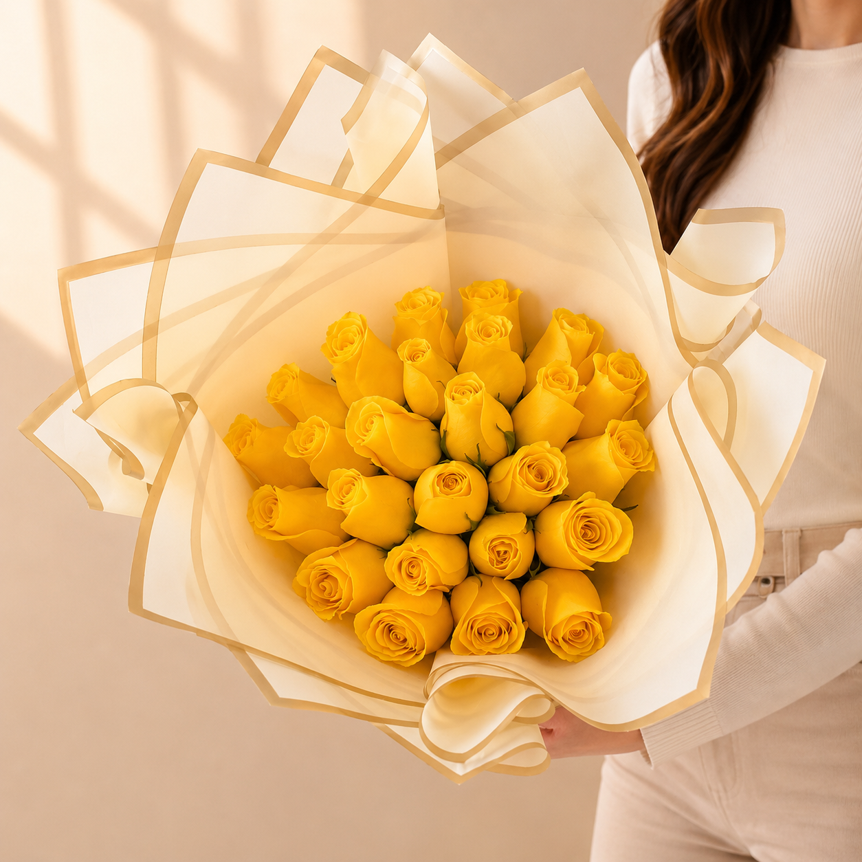 Ramo Buchon 25 Yellow roses