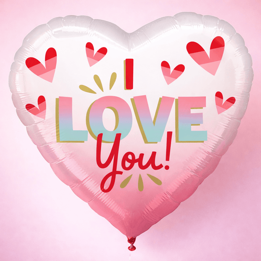 I Love You diffused hearts - Small 17"