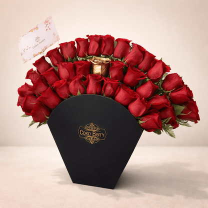 Lovely Sunset Roses Box