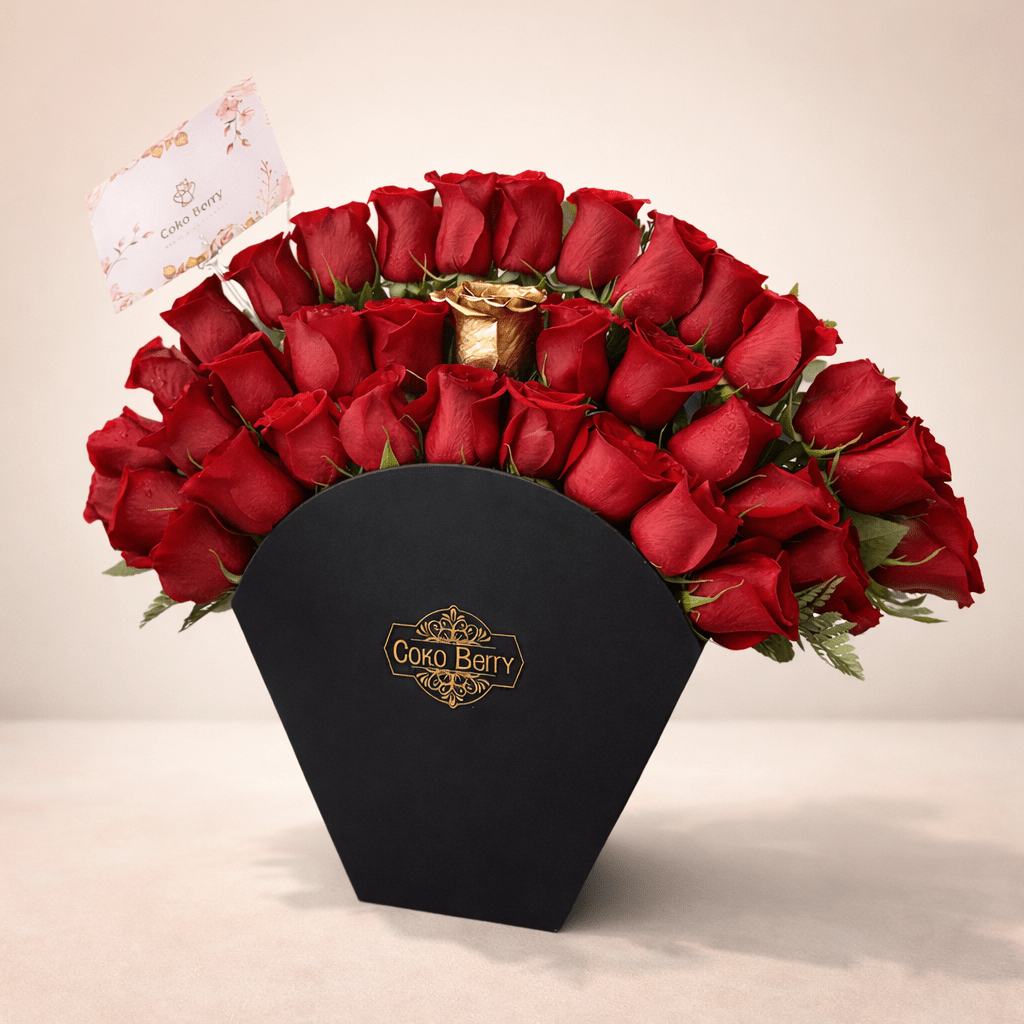 Lovely Sunset Roses Box