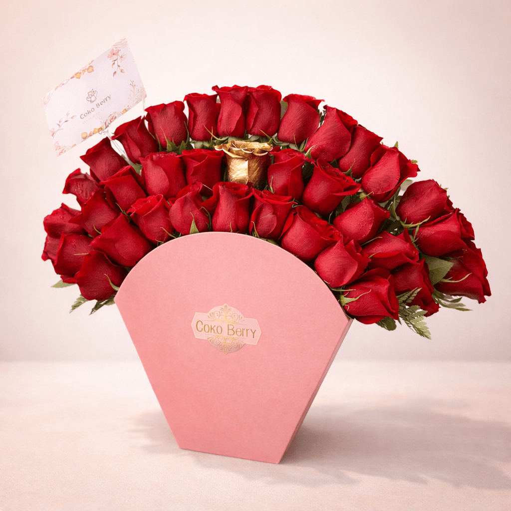 Lovely Sunset Roses Box