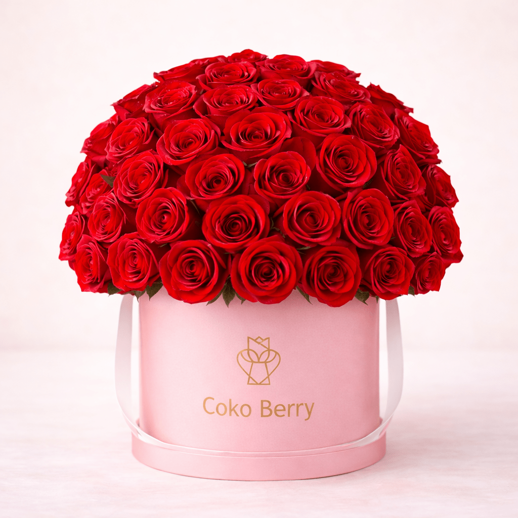Romantic Red Rose Dome Box
