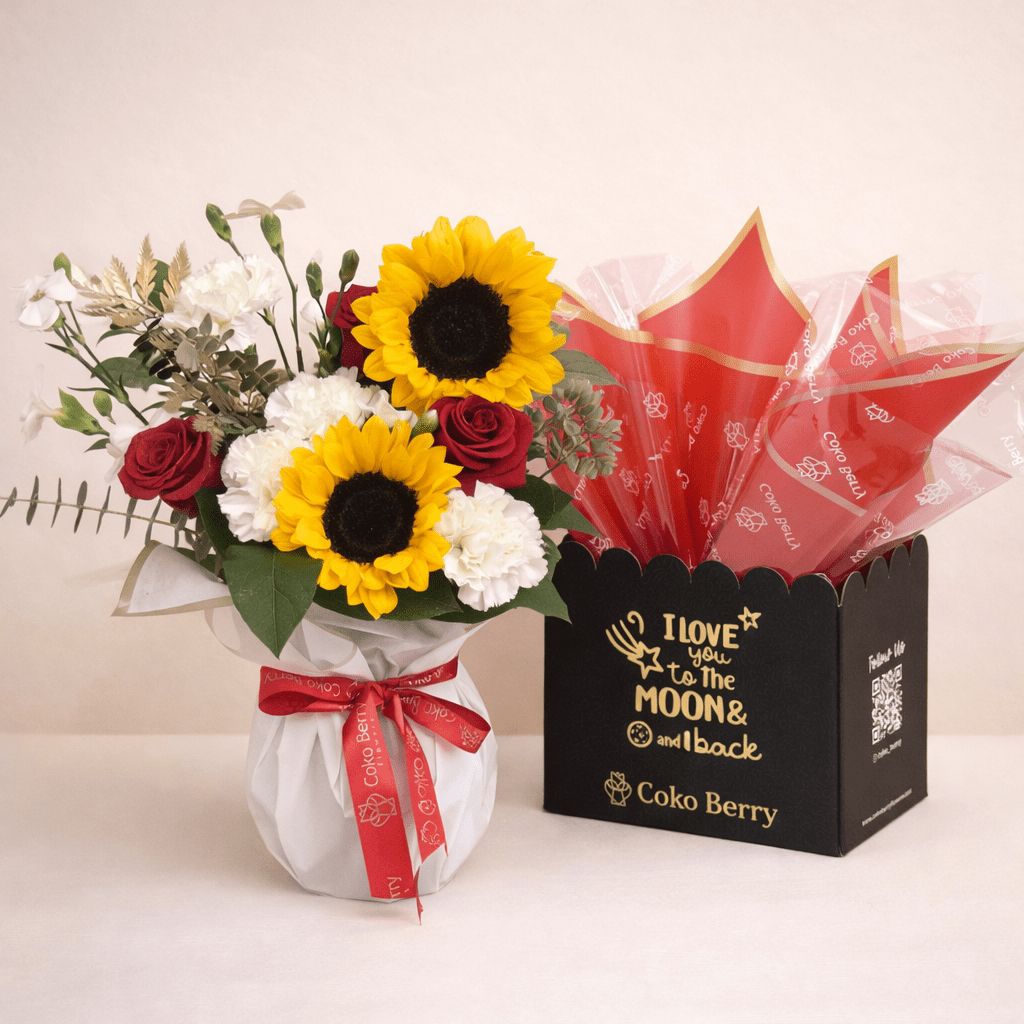 I love you to the moon and back Flowers