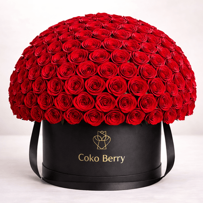 Romantic Red Rose Dome Box