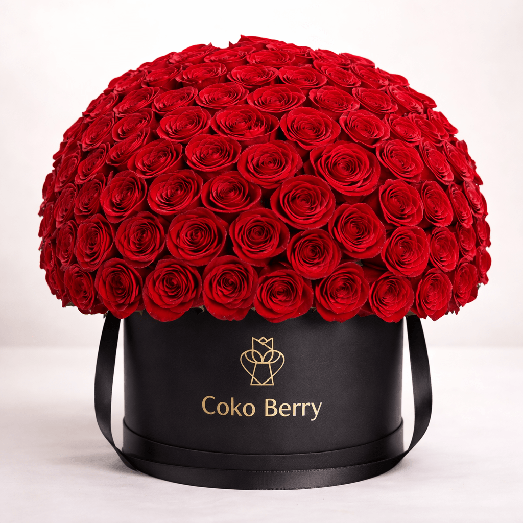 Romantic Red Rose Dome Box