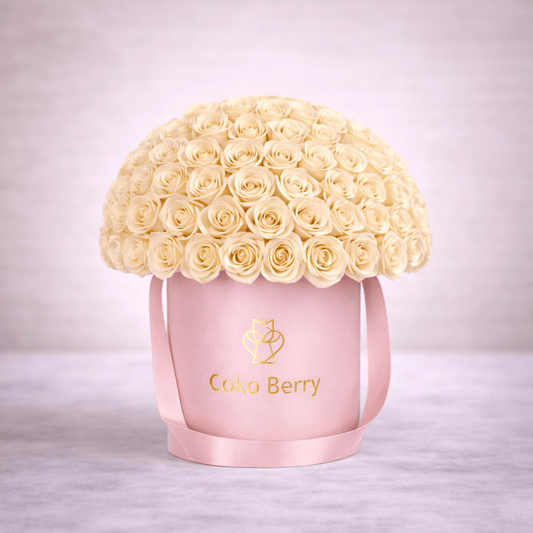 Special White Roses Dome Box