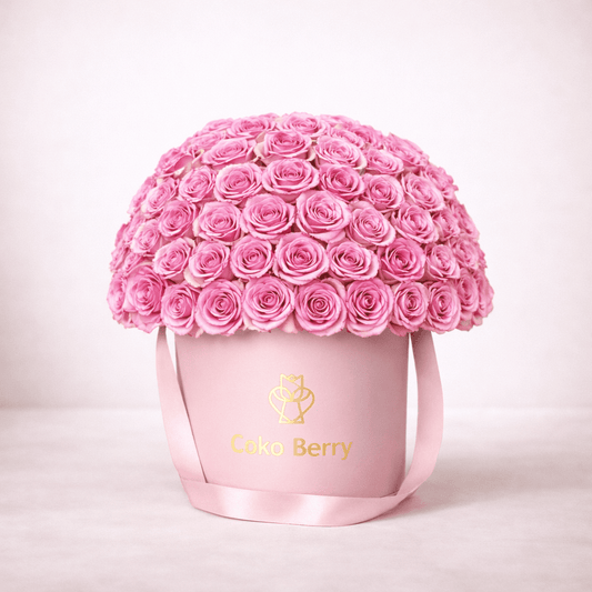 Special Pink Roses Dome Box