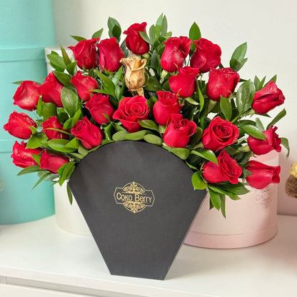 Lovely Sunrise Roses Box