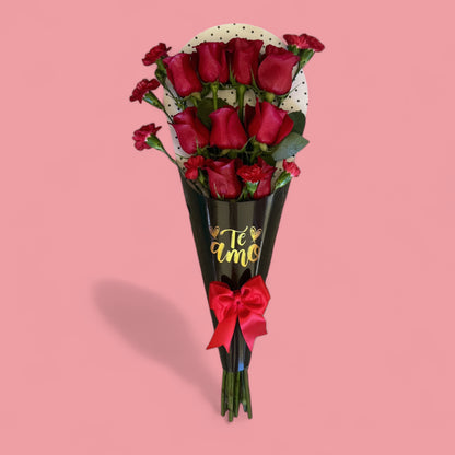Roses in cone