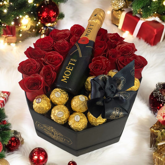 Roses Moet & Ferrero Rocher