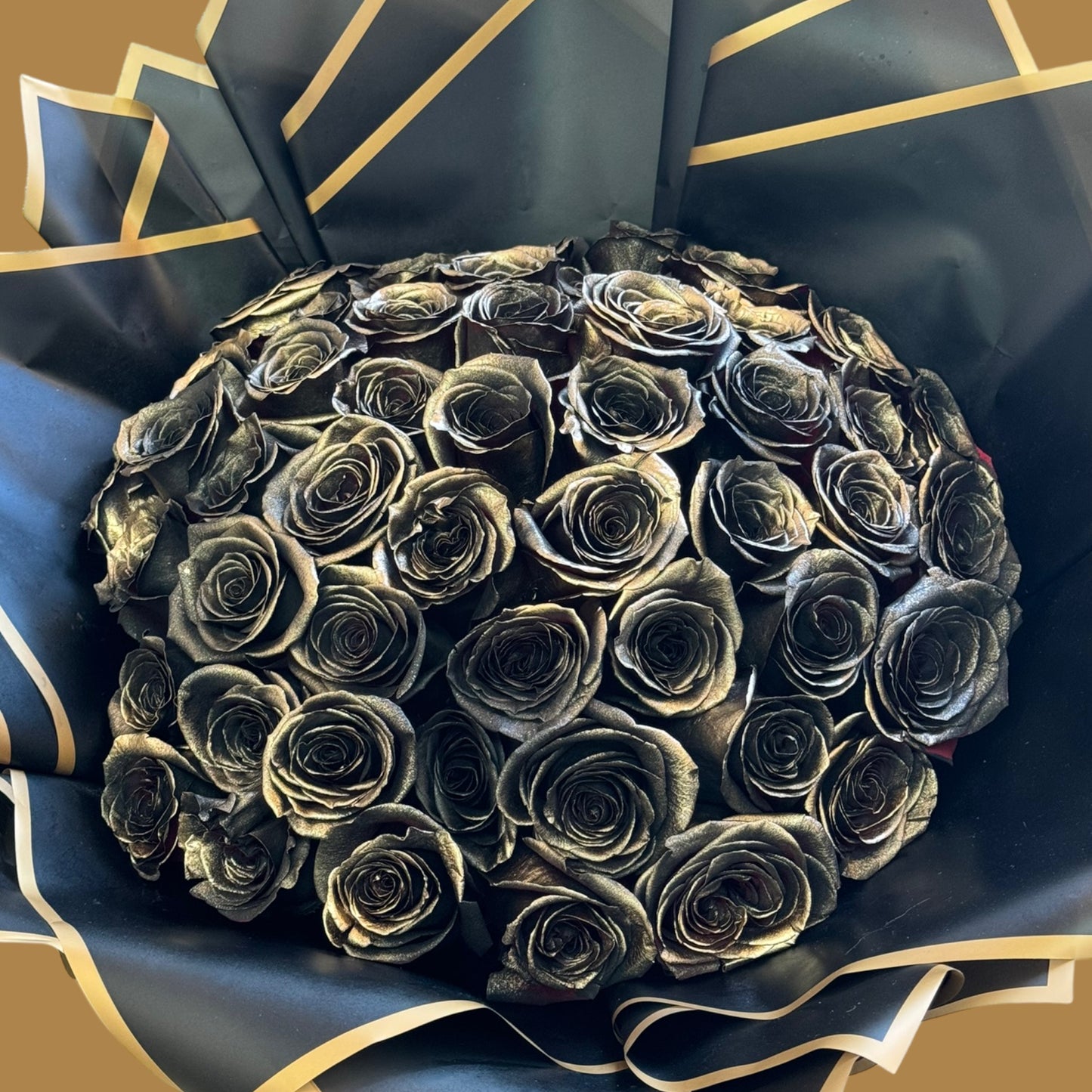 Ramo Buchon Black Roses