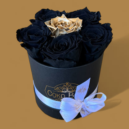 Preserved Black Roses