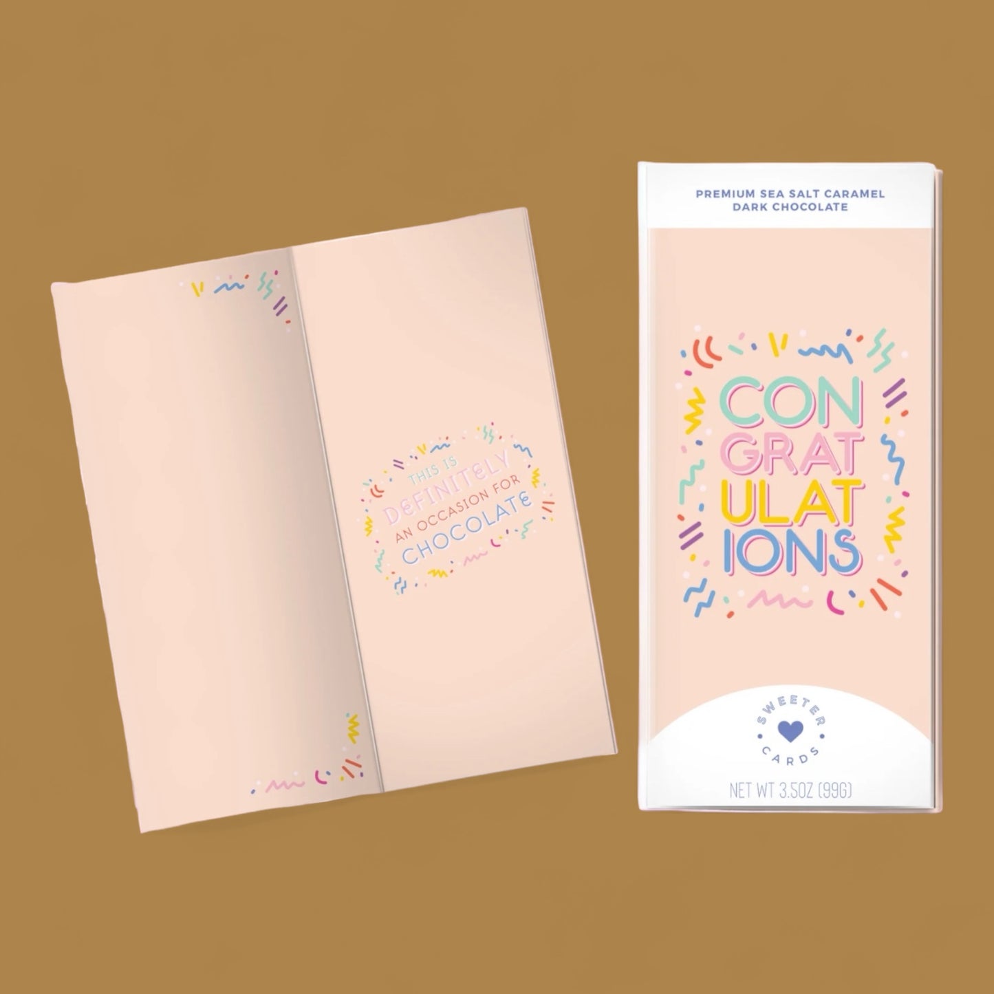 Greeting card with Chocolate - Congratulations