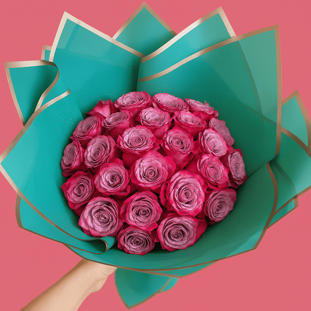 Ramo Buchon Purple Roses