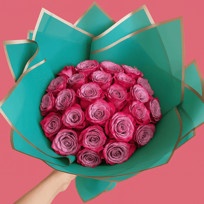 Ramo Buchon Purple Roses