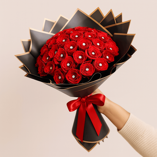 Ramo Buchon Crystal 36 Red roses